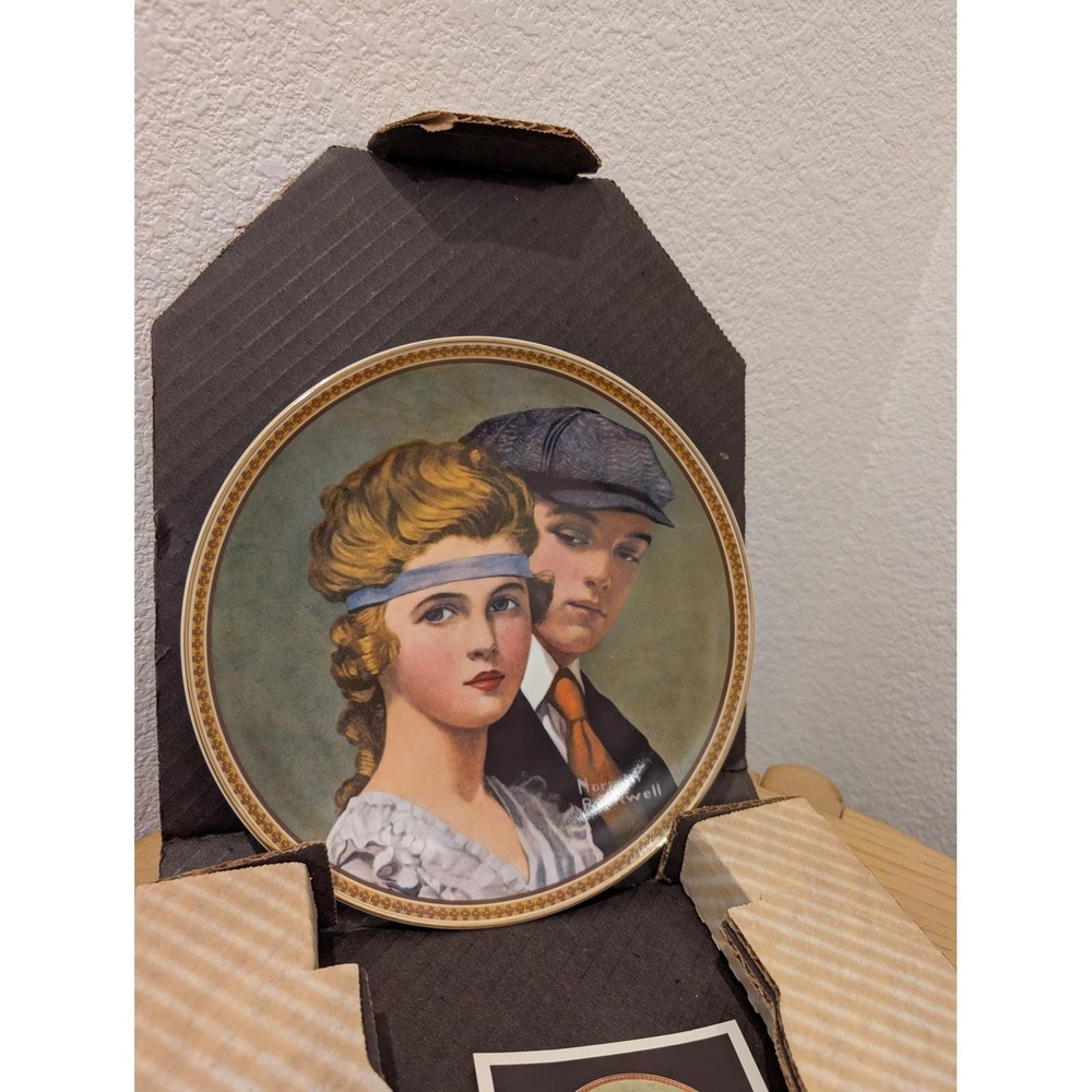 Norman Rockwell "Meeting on the Path" Rediscovered Women Collection COA